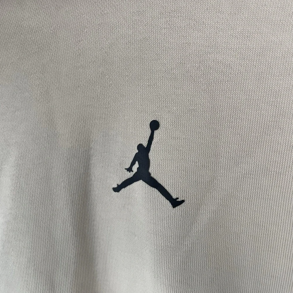 Jordan Hoodie Mens Medium Beige Dri-FIT Pullover Fleece Sweatshirt DQ7327-206